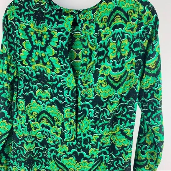 H&M Women’s Green Dress Size 4 Long Sleeve Open Back Casual Lightweight Mini - Picture 11 of 11